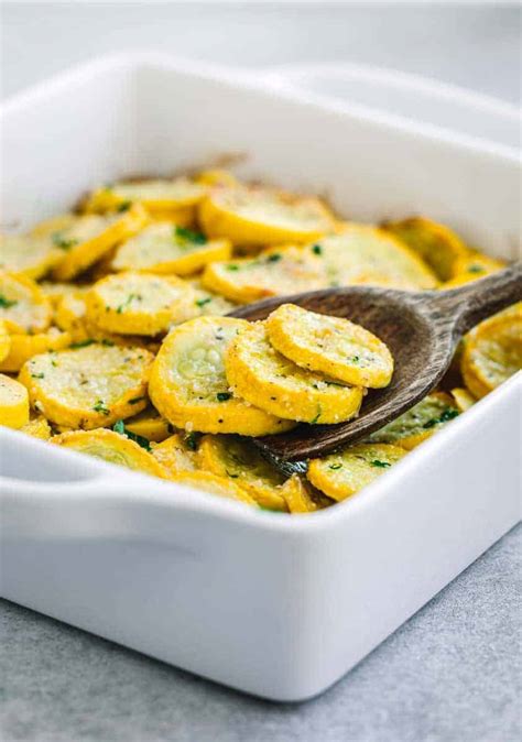 Roasted Yellow Squash with Parmesan Cheese and Herbs - Posh Journal