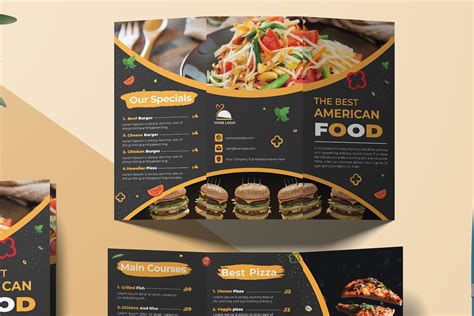 Food Menu Design 2023 Trifold Layout Graphic by MightyDesign · Creative ...