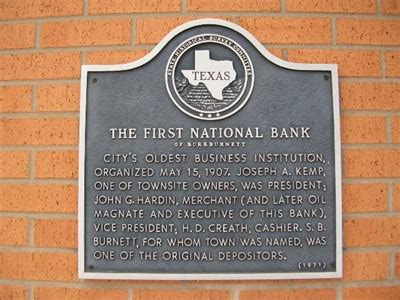 The First National Bank of Burkburnett - Texas Historical Markers on ...