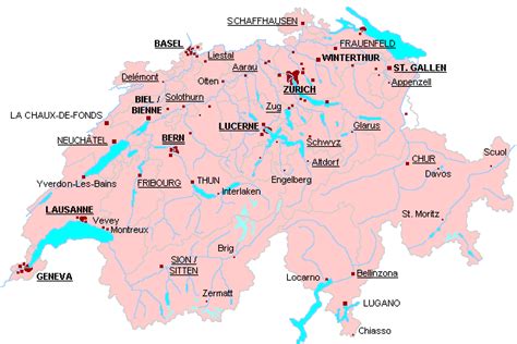 Switzerland Map and Switzerland Satellite Images