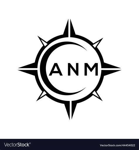 Anm abstract monogram shield logo design on white Vector Image