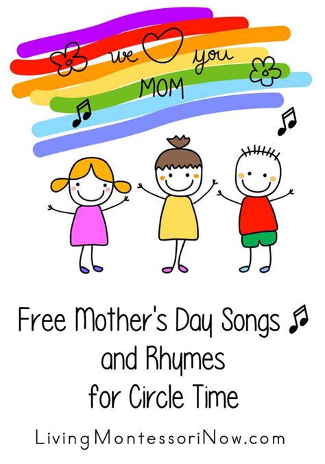 Free Mother's Day Songs and Rhymes for Circle Time - Living Montessori Now