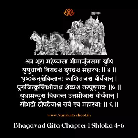 Bhagavad Gita Chapter 1 Shloka 4-6 | श्रीमद्भगवद्गीता - Sanskrit School