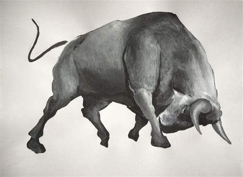 Bull sketch acrylic painting | Bull art, Bull artwork, Bull painting