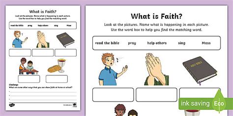 What is Faith? Activity (teacher made) - Twinkl