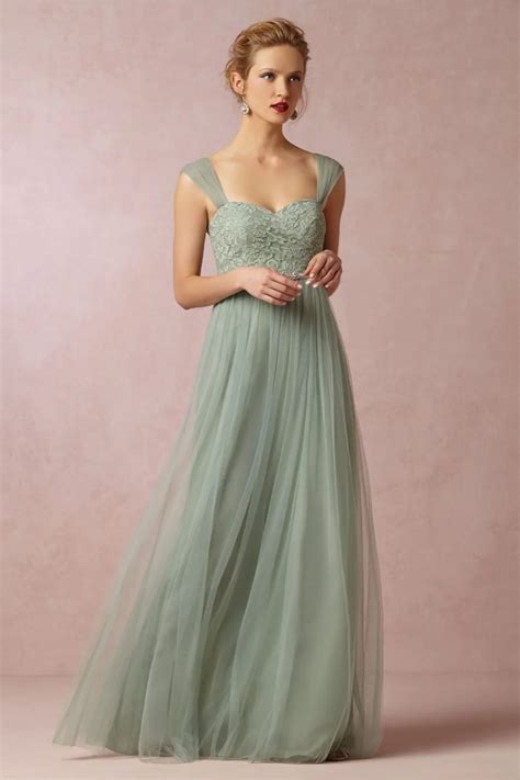 Elegant Long Bridesmaid Dresses For Wedding Mint Green Bridesmaid ...