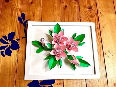 Origami flower Wall art wall Decoration valentine gift for | Etsy | Origami wall art, Origami ...