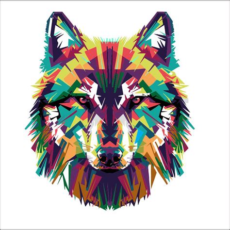 Abstract Wolf Wall Art Decal | Wall Art Decals | Wall Art Studios