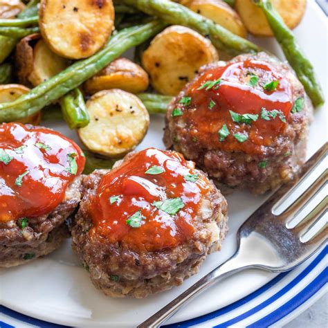 Meatloaf Muffins - Old Fashioned Mini Meatloaf Recipe | Two Healthy Kitchens