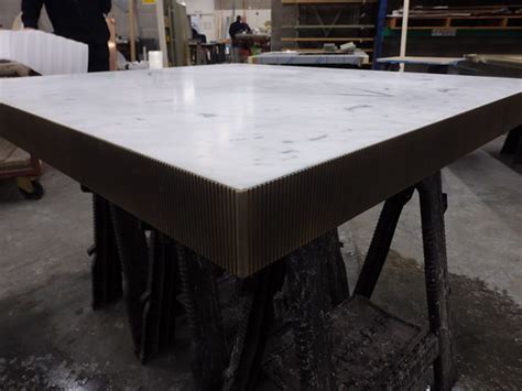 141 - Marble Table Top with Feature Bespoke Brass Edge | Flickr