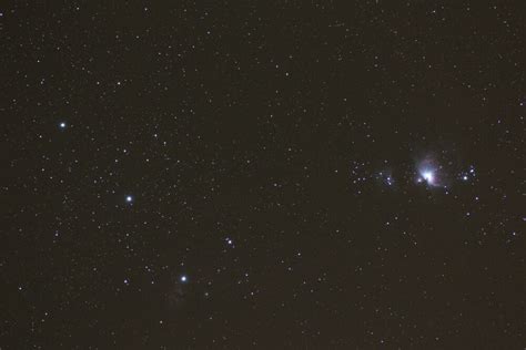 Orion belt, nebula and faint Flame nebula - Sky & Telescope