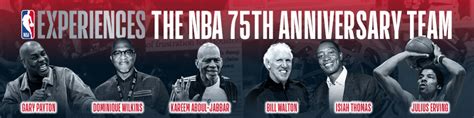 NBA Experiences Celebrates the NBA 75th Anniversary Team