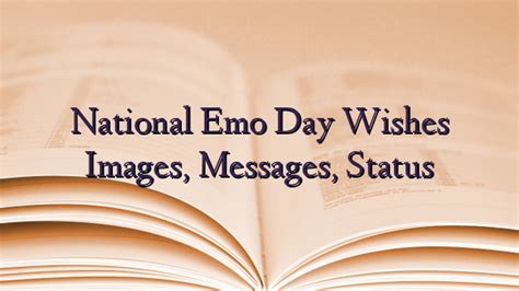 National Emo Day Wishes Images, Messages, Status - TechNewzTOP