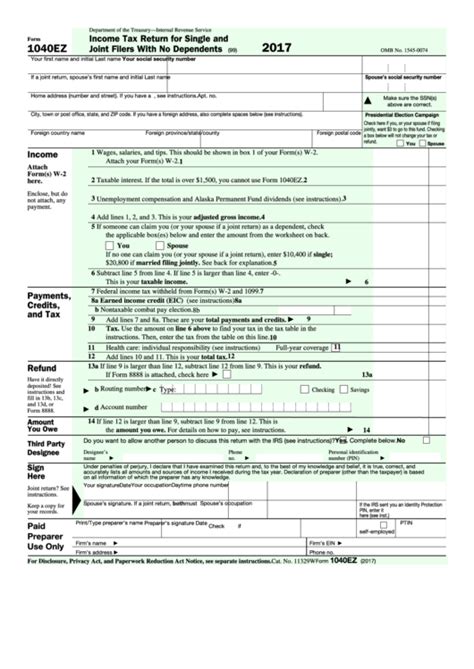 Free Printable Income Tax Forms - Printable Forms Free Online