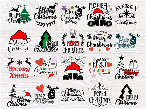 Merry Christmas SVG Bundle Svg Files for Cricut - Etsy Canada