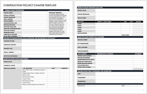 Project Charter Template Download Free - Printable Form, Templates and ...