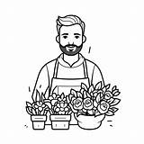 Bloom Filled Florist Coloring Page  Coloring Page sketch template