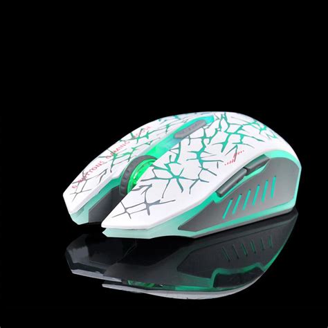 Cool Backlit 2.4Ghz Wireless Gaming Mouse 2400DPI Optical Mute Mouse ...