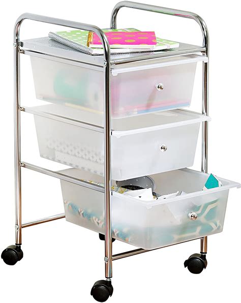 Honey-Can-Do 3-Drawer Plastic Storage Cart on Wheels - Walmart.com