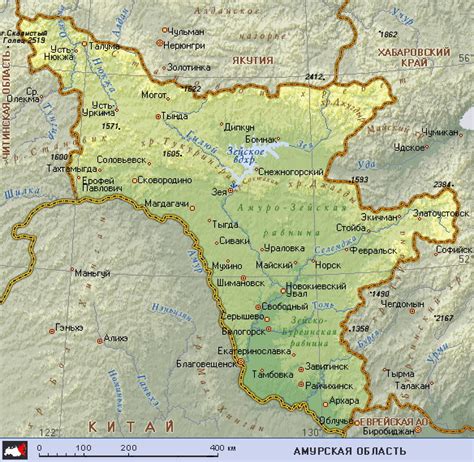 Map of Amur Oblast. Maps of Russia regions — Planetolog.com