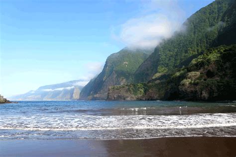 Seixal Madeira / Natural Beaches St Black Sand Of Cais Do Seixal Madeira Island Portugal Stock ...