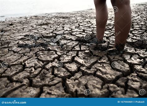 Children are Walking Barefoot on Mud,selective Focus Stock Image ...