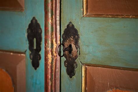 Antique door lock stock photo. Image of closeup, grunge - 19131990