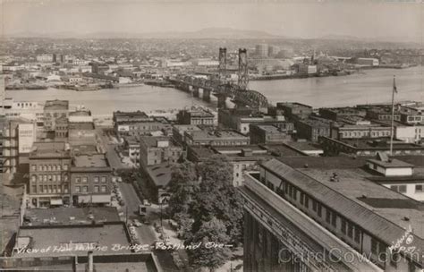 View of Hawthorne Bridge Portland, OR Postcard