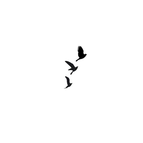 3 Flying Bird Silhouette Tattoo