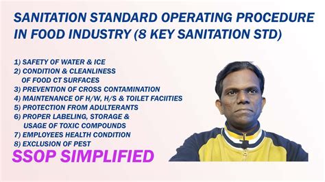 Sanitation Standard Operating Procedures -SSOP Simplified - YouTube