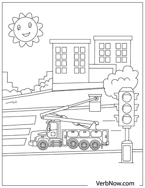 Semi Tractor Trailer Coloring Pages