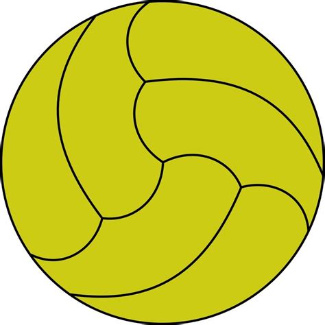 Drawing of a yellow volleyball ball free image download