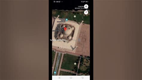 Taj Mahal satellite view on Google map - YouTube