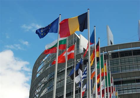 European Parliament of Strasbourg Stock Photo - Image of structure ...