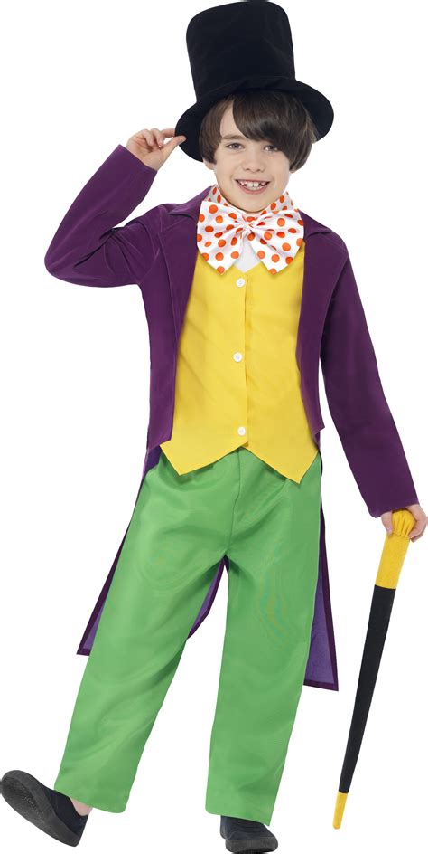 Roald Dahl Kids Willy Wonka Book Day Character Costume | All Boy's ...