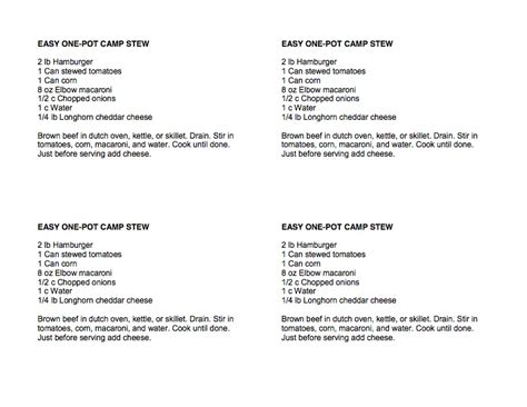 🍳 Outdoor Cooking Recipes - (FREE PRINTABLE ACTIVITY)