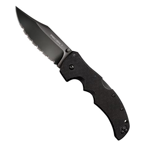 Cold Steel Recon 1 Folding Knife, Clip Point Fully Serrated, XHP