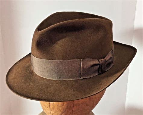 Vtg Stetson 1984 Lucas Films Replica Indiana Jones Brown Felt Fedora ...