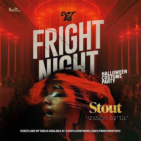 Fright night Halloween Costume Party, Stout FIDI, New York, 28 October ...