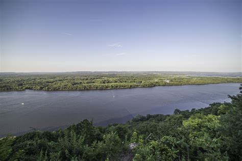 Peaceful and scenic overlook of the Mississippi River Landscape image ...