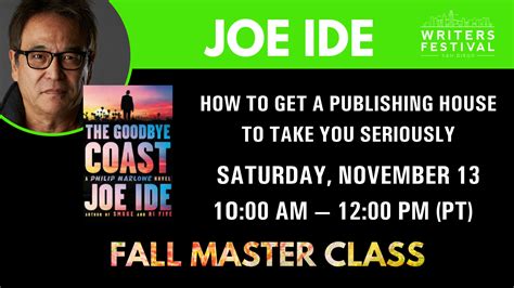 How to Get a Publishing House to Take You Seriously with Joe Ide - San ...