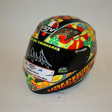 Bonhams Cars : Valentino Rossi A visor signed full-face replica T1-TECH ...