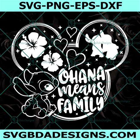 Ohana Means Family Svg, Lilo Stitch Svg, Disney Quote Svg