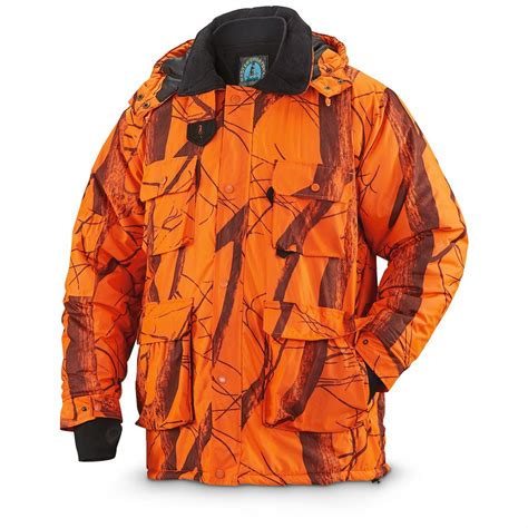 Master Sportsman Deluxe Waterproof Insulated Parka, Blaze Camo - 640776, Blaze Orange & Blaze ...