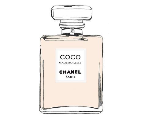 COCO CHANEL Perfume Mademoiselle Drawing Art Poster Print A4 A3 A2 A1 A0 Framed | Chanel perfume ...