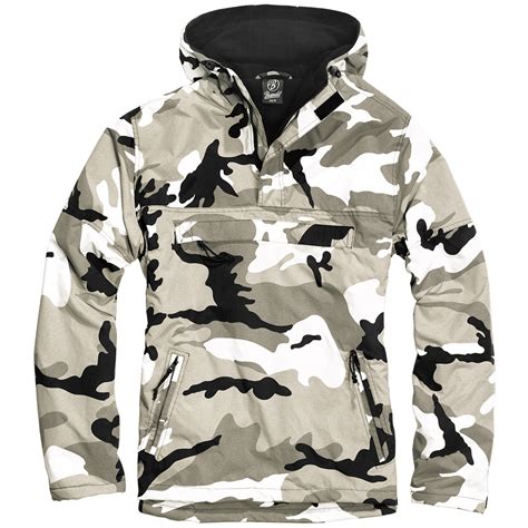 Brandit Military Windbreaker Tactical Hooded Anorak Mens Jacket Urban Camouflage | eBay