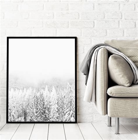 Forest Wall Art Black and White Photography Prints Printable | Etsy