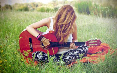 Girl With Guitar Wallpapers - Wallpaper Cave