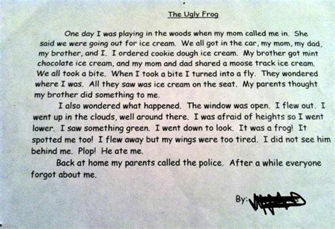 Found a sad short story I wrote in 2nd grade. : r/Wellthatsucks