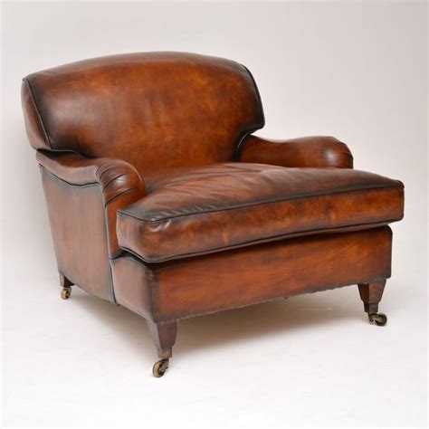 Antique Leather 'Howard' Style Armchair | Marylebone Antiques